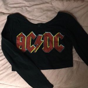 cropped long sleeve band merch